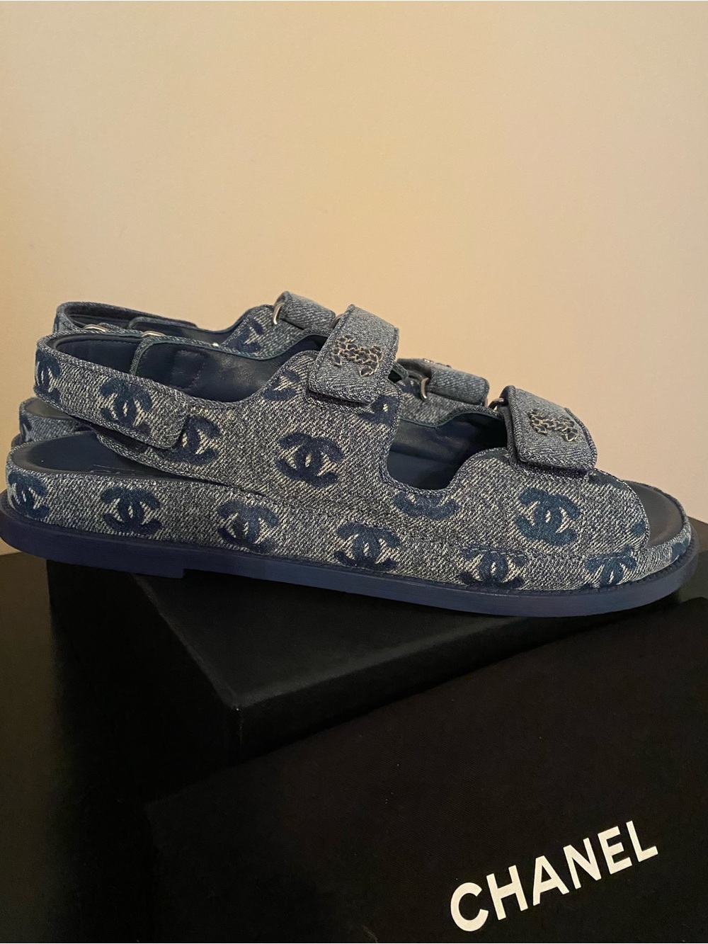 New CHANEL Denim Dad Sandals